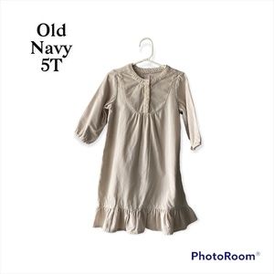 Old Navy | 5T Toddler Dress | Long Sleeve | corduroy | 5T Girls | Cream Color